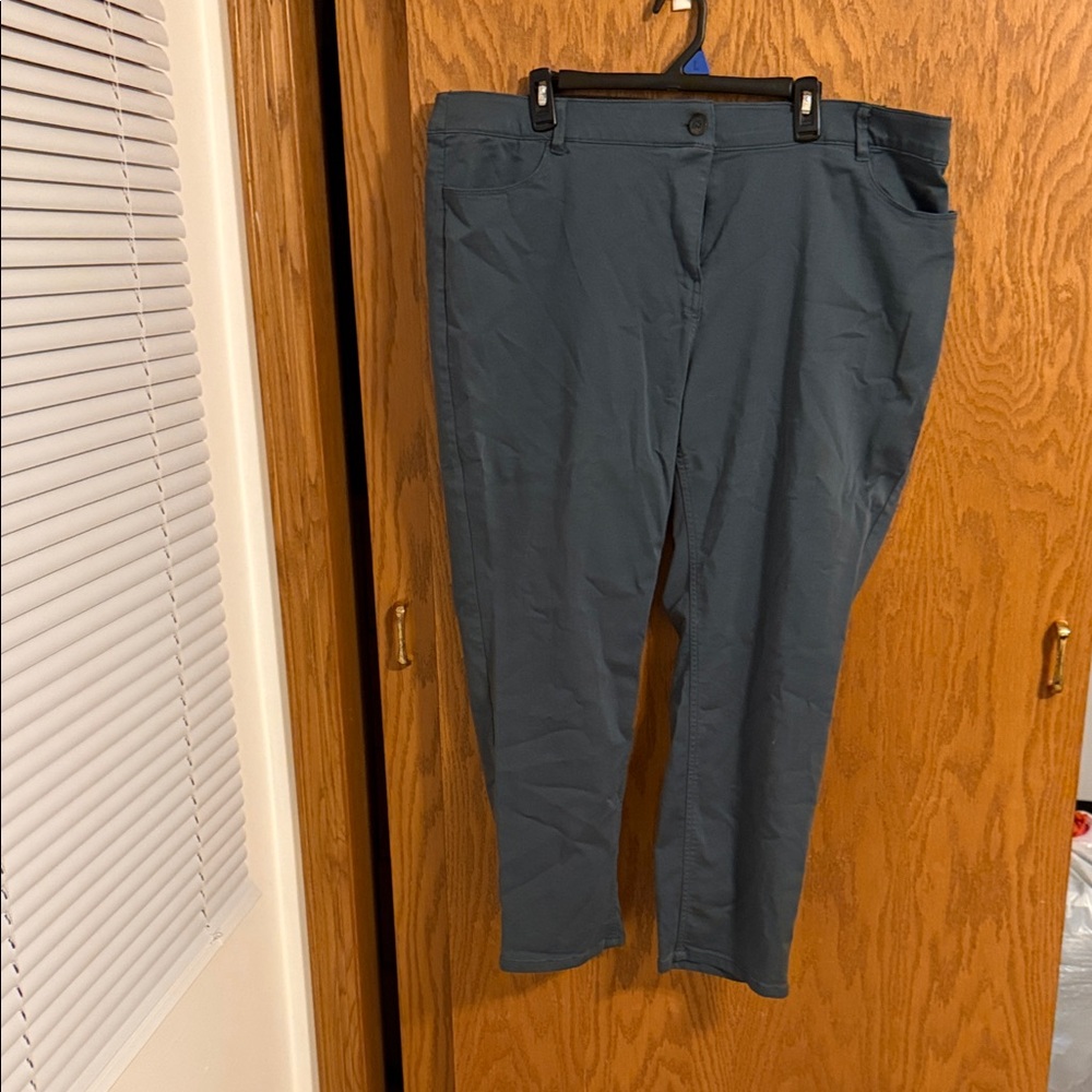 Women's steel blue Straight Leg Pants